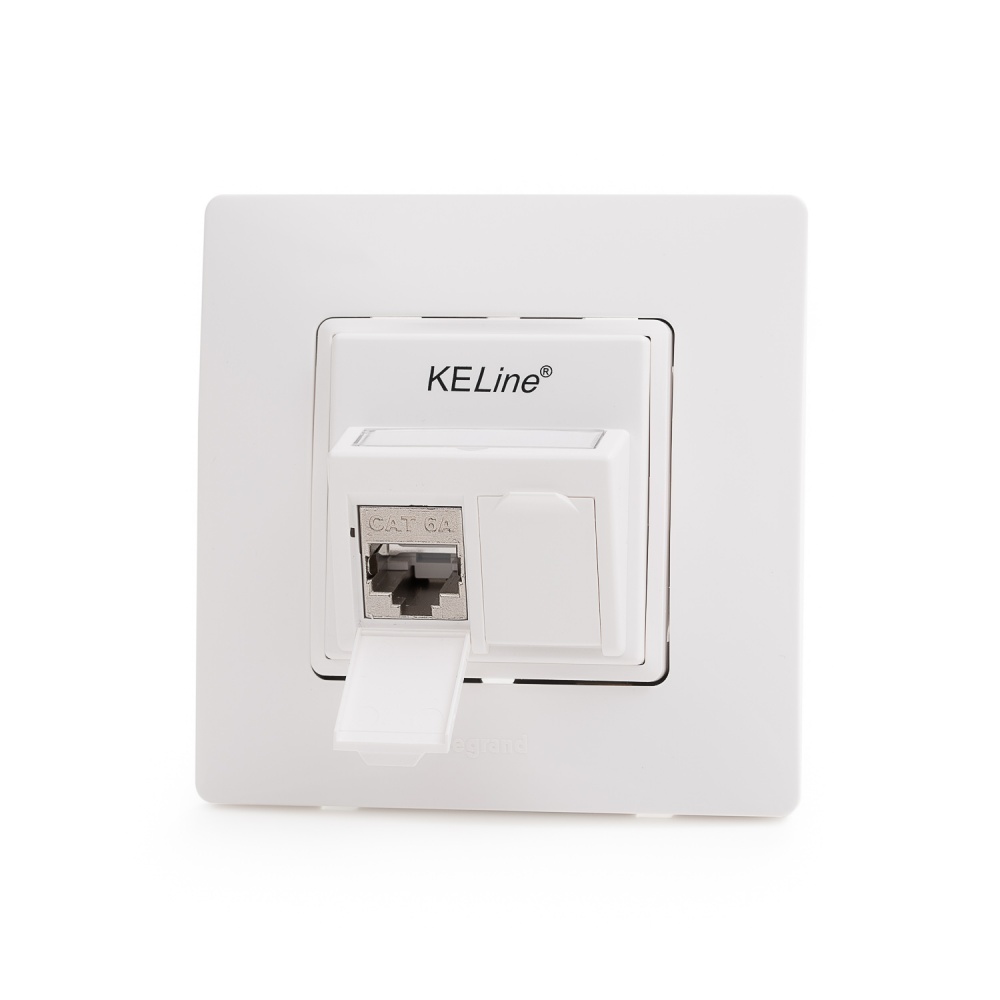 Keline zásuvkový modul pre Legrand® NiloeTM, Category 6A, 2xRJ45/s, osadený s KEJ-CEA-S-10G 