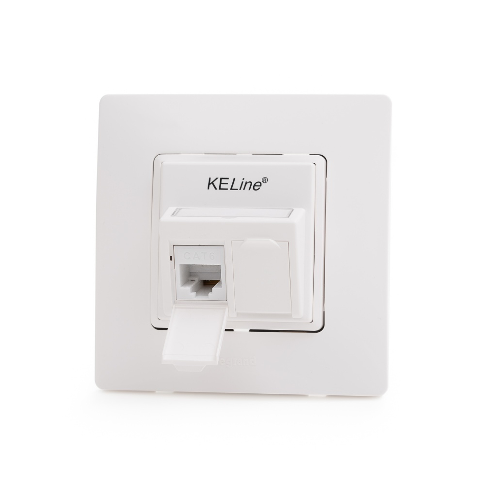 Keline zásuvkový modul pre Legrand® NiloeTM, Category 6, 2xRJ45/u, osadený 