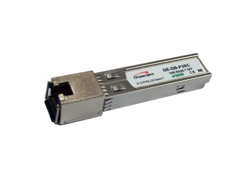 SFP module, 10/100/1000M with TX Disable and Link LOS, RJ45, 100m
