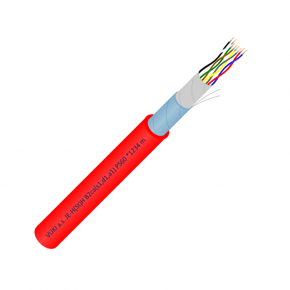 Signálny kábel JE-H(St)H,&nbsp;1x2x0,8 mm, B2ca&nbsp;- s1, d1, a1, PS30, PS60 bezsilikónový