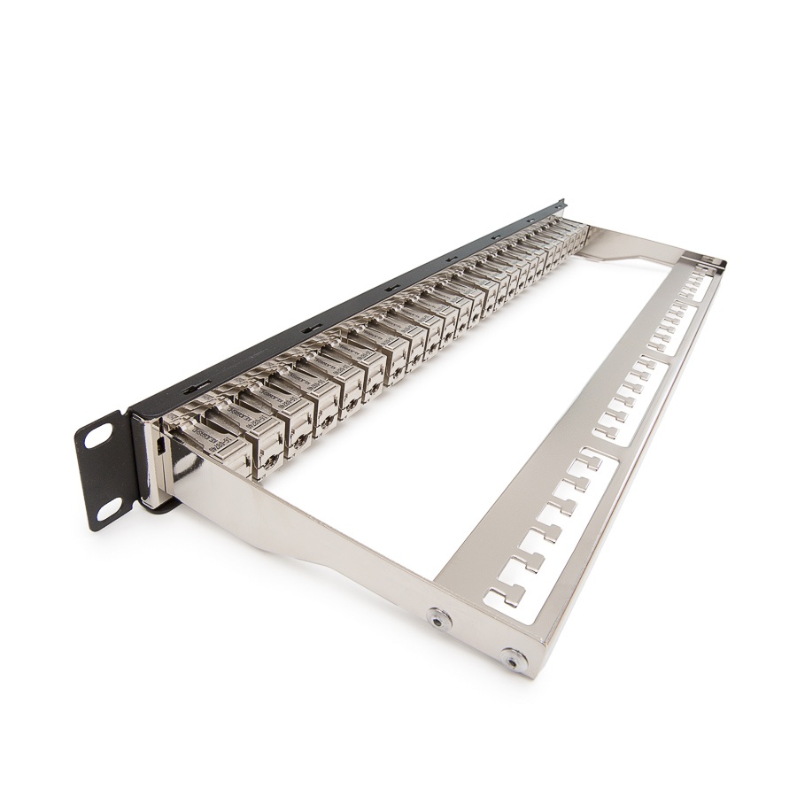 Keline patch panel Cat 6A, osadený s 24xKEJ-C6A-S-HD