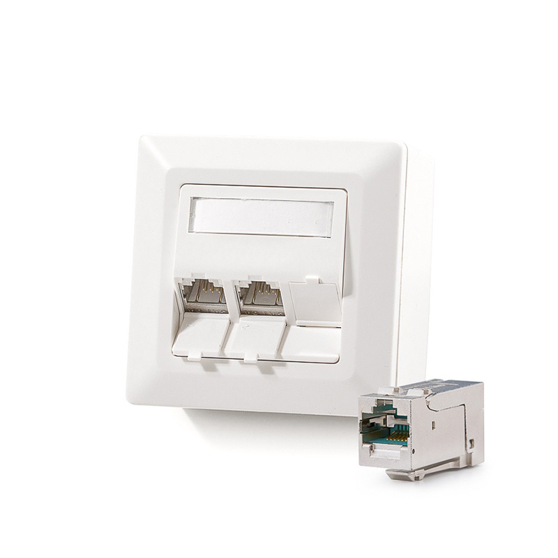 Keline zásuvka Modulo50 Cat 6A, povrchová, osadená s 3xKEJ-C6A-S-HD