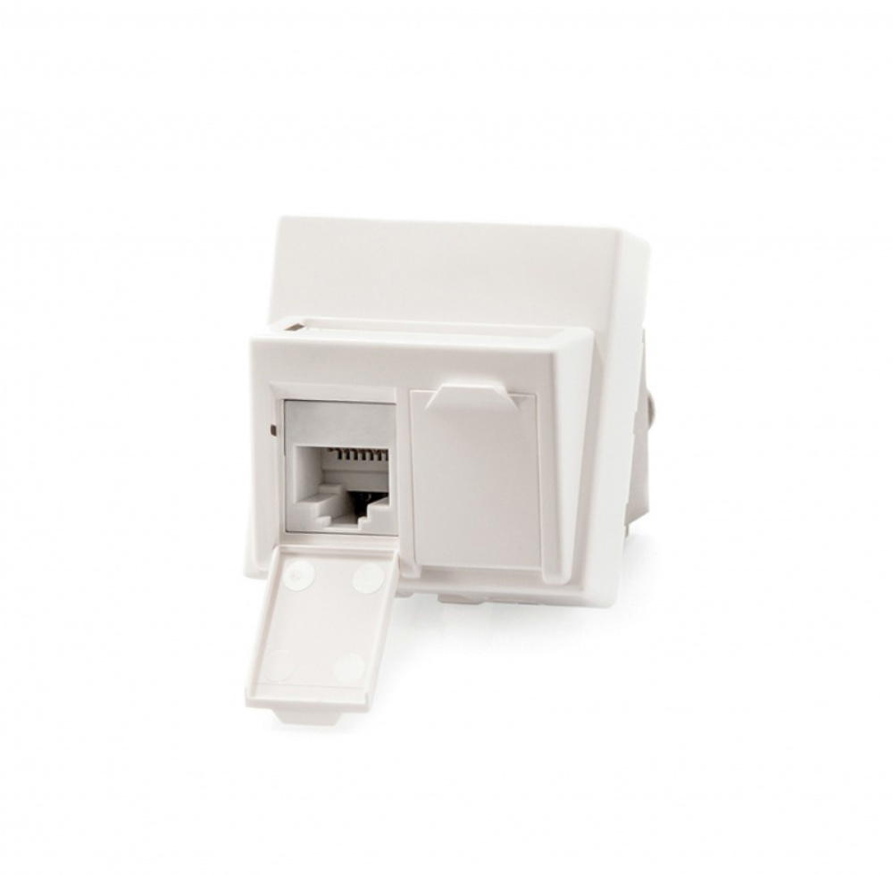 Keline Modulo45, Category 6, 2xRJ45/u, podlahová / do žľabu, osadená s KEJ-C6-U-TL