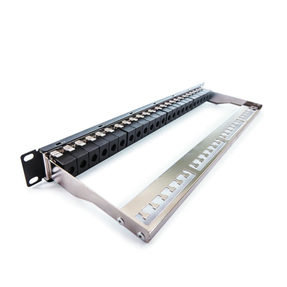 Keline patch panel Cat 5E, 24xRJ45/u, osadený s 24xKEJ-C5E-U-TL