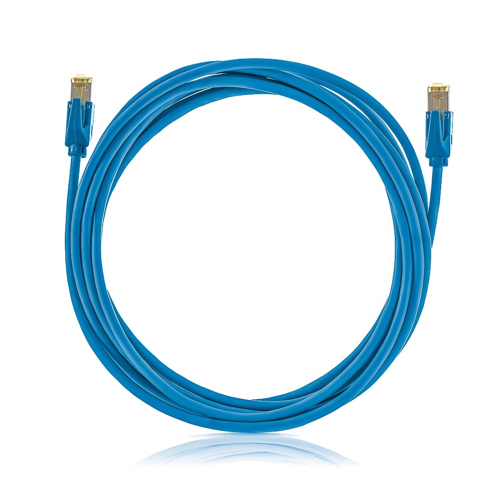 Keline patch kábel Cat 6A, STP, LSOH, modrý