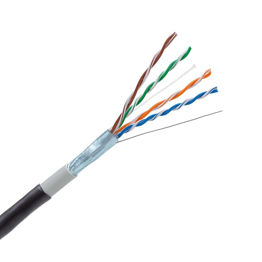 Keline inštalačný kábel cat.5E, FTP, PVC+PE, do vonkajšieho prostredia a priamu pokládku (KE300S24OUT)