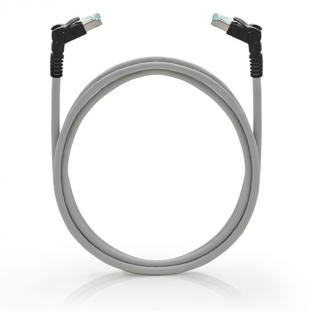 Keline patch kábel Cat 6A, S/FTP, PUR, šedý