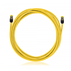 Mini Boot Keline patch kábel Cat 6A, STP, LSOH, žltý