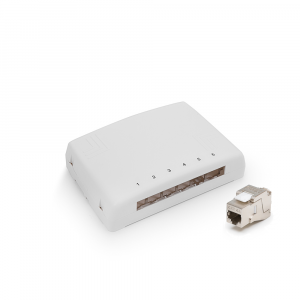 Keline kompakt box Cat 6A, osaden&yacute; s 6xKEJ-C6A-S-10G