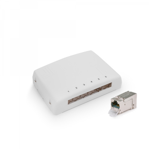 Keline kompakt box Cat 6A, osaden&yacute; s 6xKEJ-C6A-S-HD