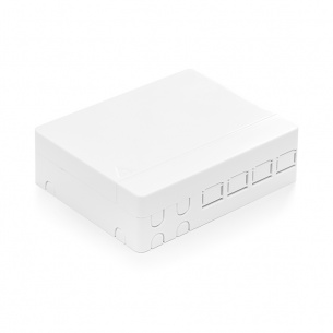 Keline optická FTTH zásuvka pre ​4 x SC-SC alebo 4 x LC-LC Duplex adaptéry