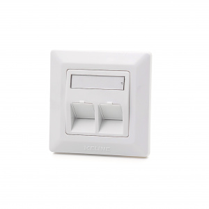 Keline zásuvka Modulo50 Cat 6A, podpovrchová, osadená s 2xKEJ-CEA-S-10G