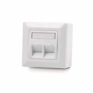 Keline, zásuvka Modulo50 Cat 6A, povrchová, osadená s 2xKEJ-CEA-S-10G
