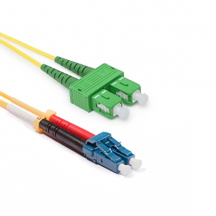 Keline optický patch kábel SC/APC-LC Duplex, OS2, 9/125µm (ITU-T G.652.D), LSOH