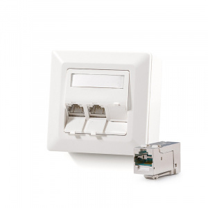 Keline zásuvka Modulo50 Cat 6A, povrchová, osadená s 3xKEJ-C6A-S-HD
