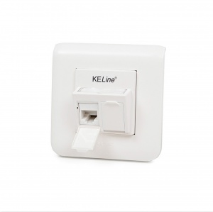 Keline zásuvka Modulo45 Cat 5E, podpovrchová, osadená s 2xKEJ-C5E-U-TL